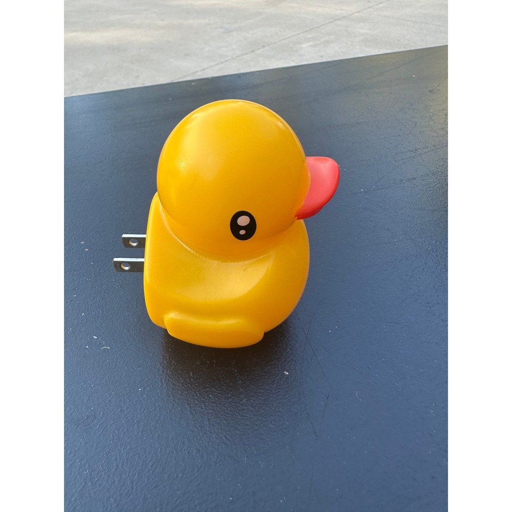 Yellow Rubber Ducky Plug In LED Night Light Kids Nursery Bathroom Decor